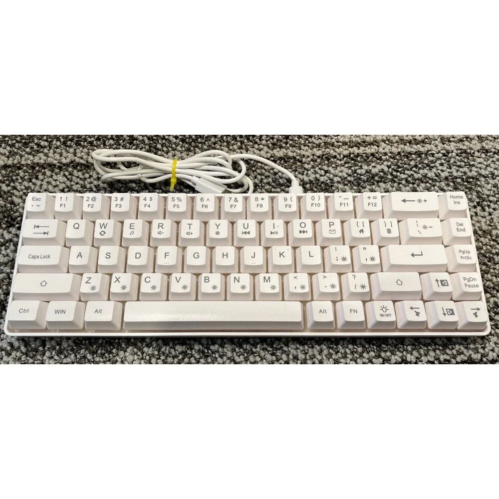 Solakaka 68 Key Compact Keyboard Model: SK968 Gaming White Great Condition